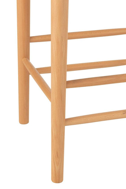 Barstoel Orientaal Essenhout/Touw Naturel - Barkruk - J-Line - livinglovely.nl