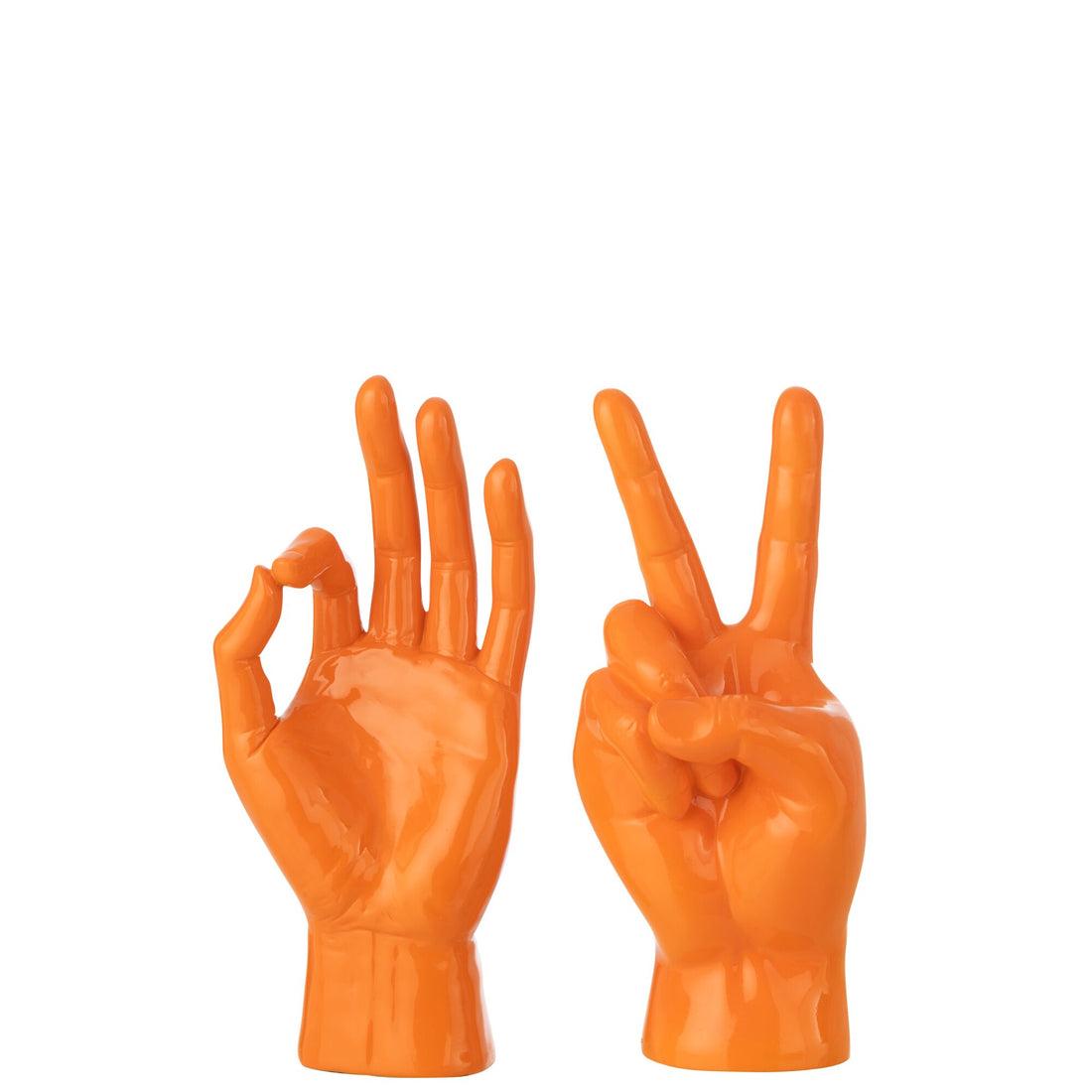 Figur Gebärdensprache Polyresin Dunkelorange Sortiment von J-Line
