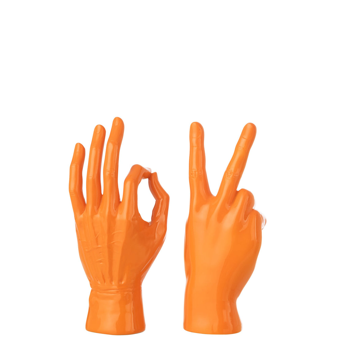 Figur Gebärdensprache Polyresin Dunkelorange Sortiment von J-Line