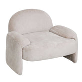 Beni Fauteuil Aphrodite Crème Met Poten van PTMD, zijaanzicht met de poten in beeld