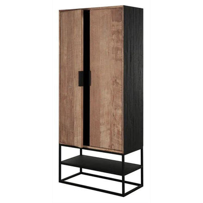 Bergkast Cosmo van DTP Home, gerecycled teakhout met zichtbare kleurnuances