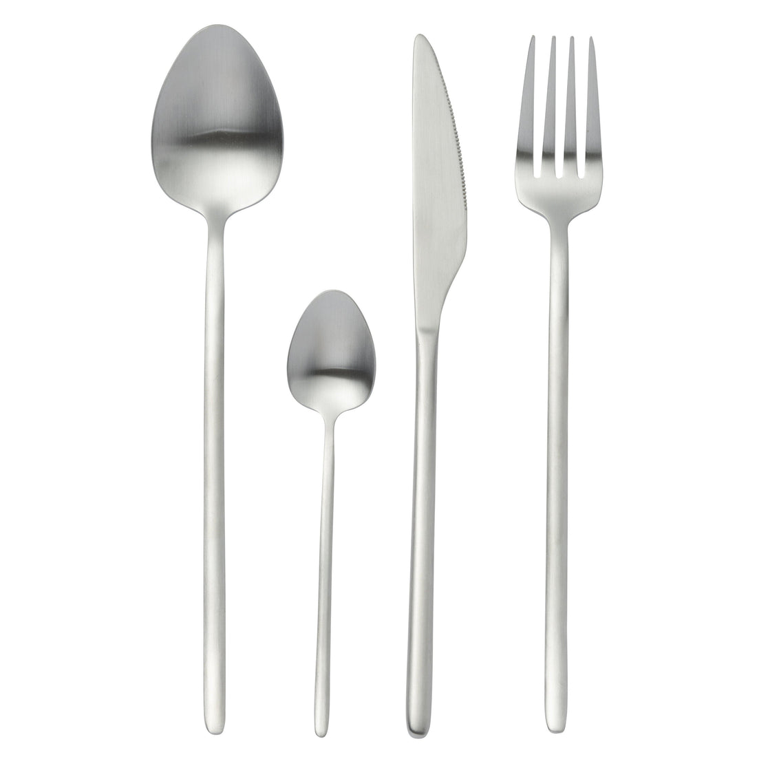 Bestekset Box C 24 Stuks Roestvrij Staal Mat Zilver J-Line - Bestekset - J-Line - livinglovely.nl