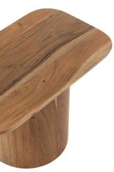 Bijzettafel Acacia Hout Nature Set van 2 - Bijzettafel - J-Line - livinglovely.nl