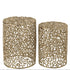 Bijzettafel Aluminium Goudkleurig Set van 2 - Bijzettafel - J-Line - livinglovely.nl