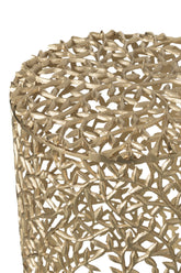 Bijzettafel Aluminium Goudkleurig Set van 2 - Bijzettafel - J-Line - livinglovely.nl