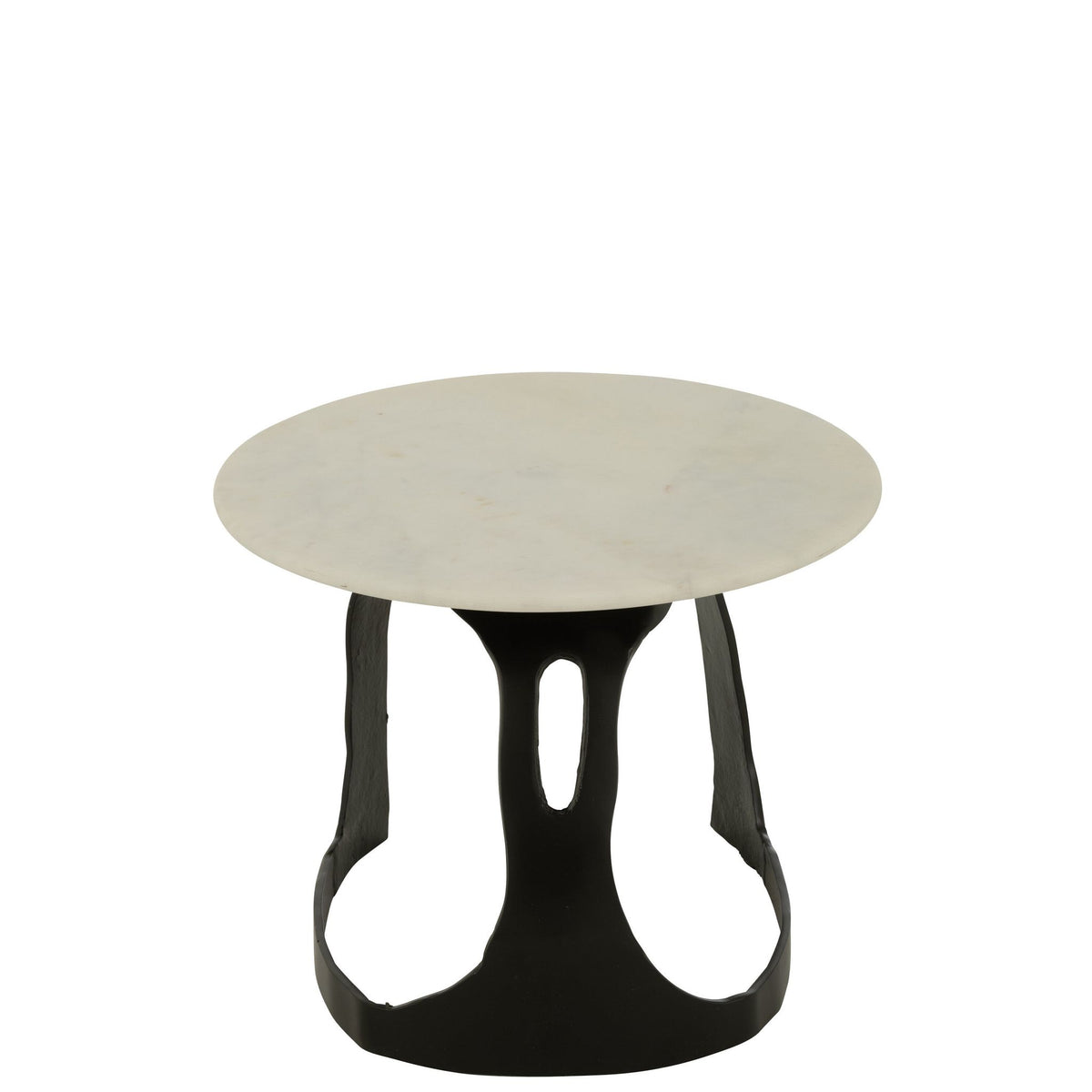 Bijzettafel Aluminium/Steen Zwart/Wit Small J-Line