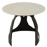 Bijzettafel Aluminium/Steen Zwart/Wit Small J-Line