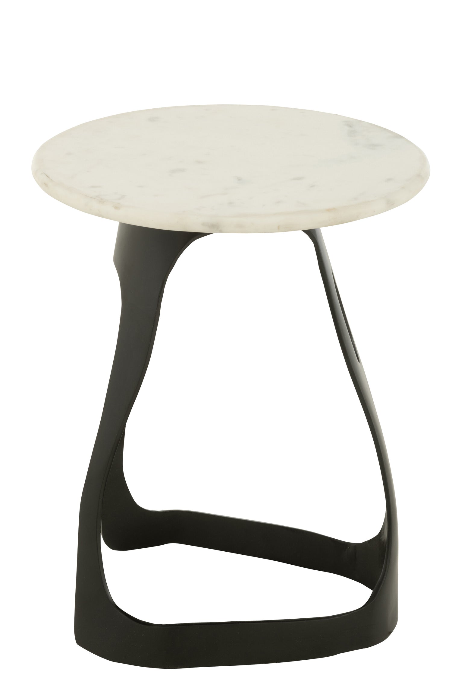 Bijzettafel Aluminium/Steen Zwart/Wit Large J-Line - Bijzettafel - J-Line - livinglovely.nl