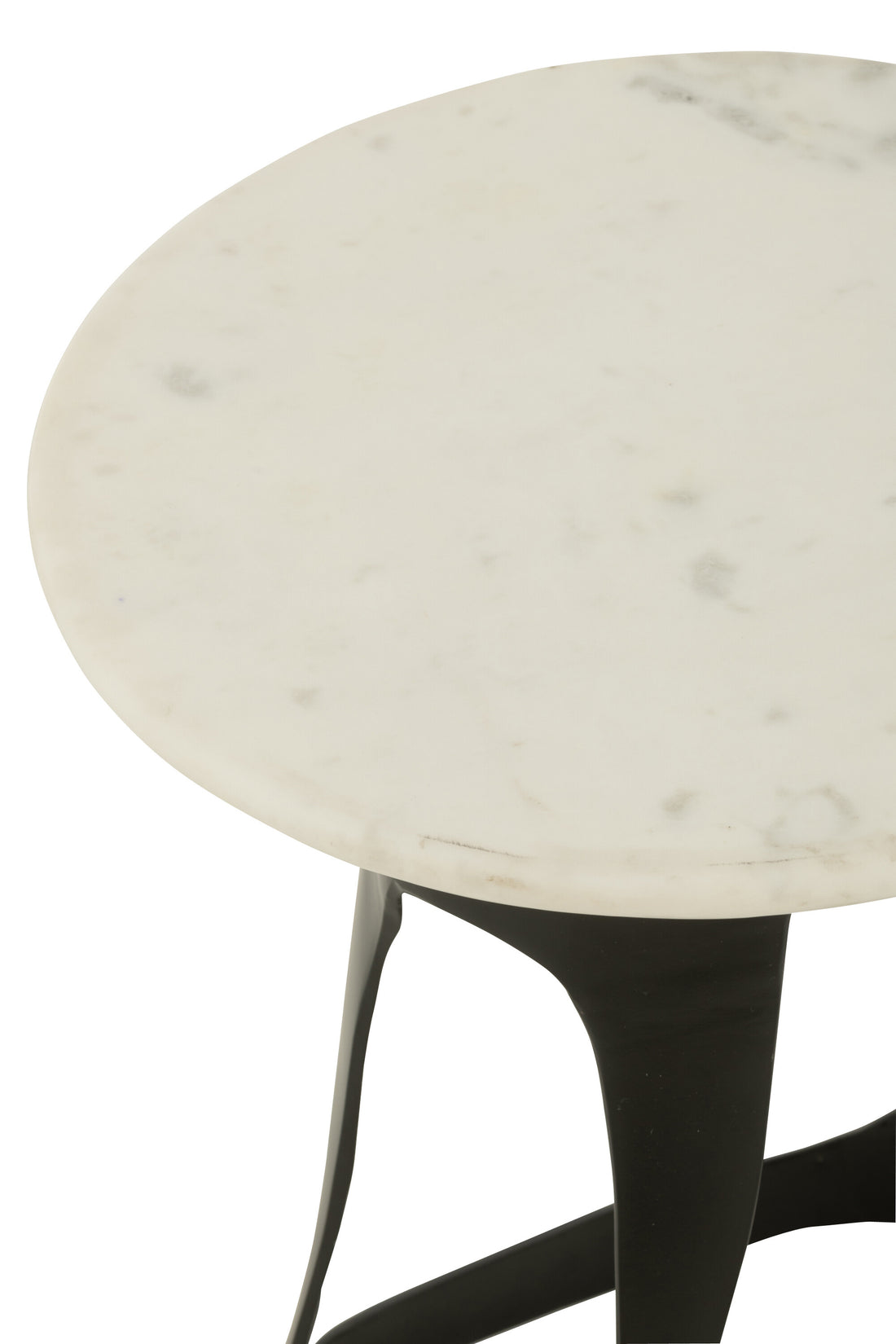 Bijzettafel Aluminium/Steen Zwart/Wit Large J-Line - Bijzettafel - J-Line - livinglovely.nl