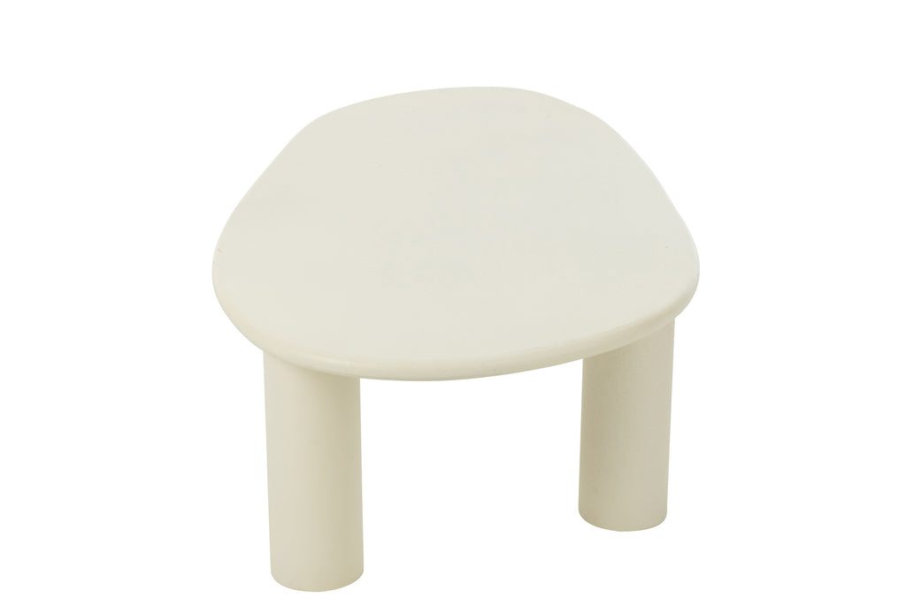 Bijzettafel Bali Wit Large J-Line - Bijzettafel - J-Line - livinglovely.nl