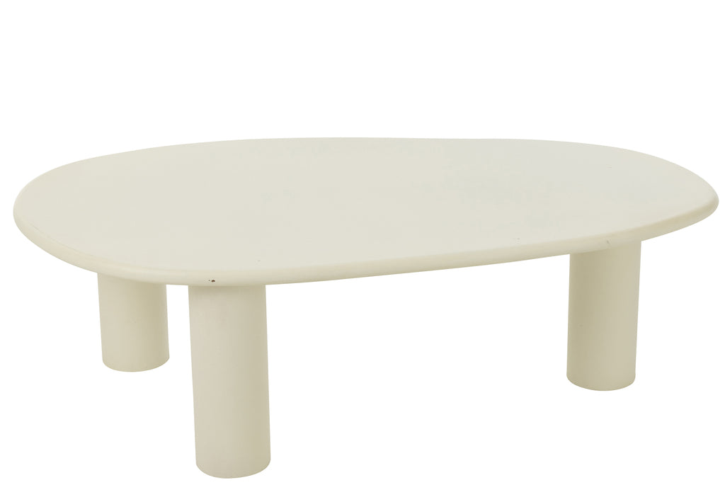 Bijzettafel Bali Wit Large J-Line - Bijzettafel - J-Line - livinglovely.nl