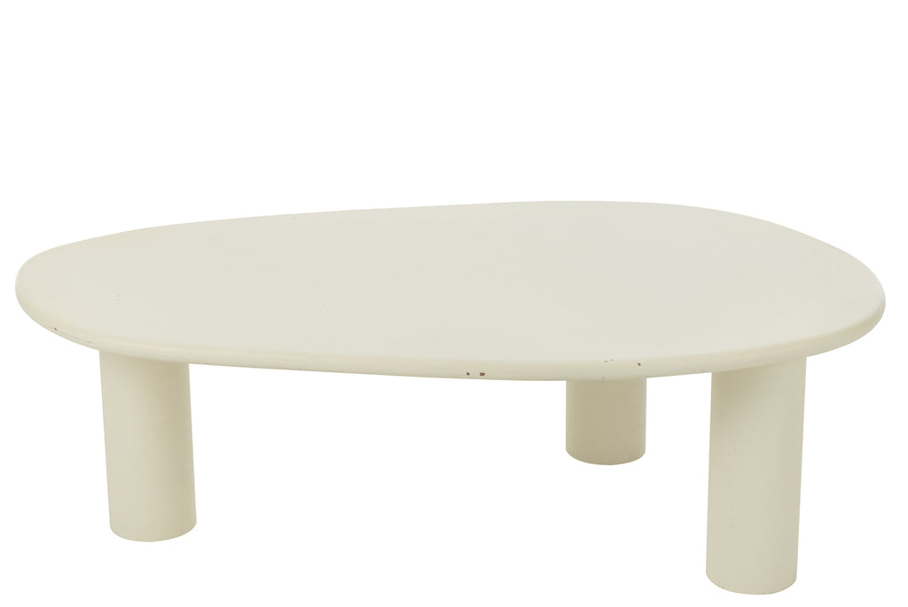 Bijzettafel Bali Wit Large J-Line - Bijzettafel - J-Line - livinglovely.nl