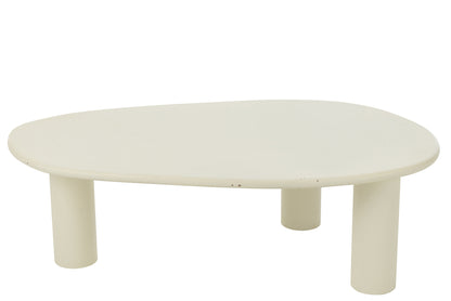 Bijzettafel Bali Wit Large J-Line - Bijzettafel - J-Line - livinglovely.nl