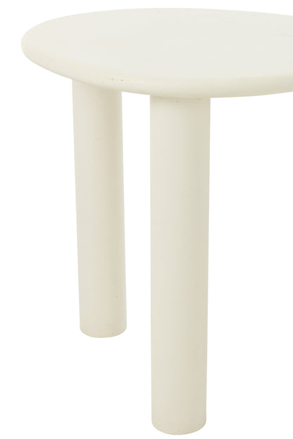 Bijzettafel Bali Wit Small J-Line - Bijzettafel - J-Line - livinglovely.nl
