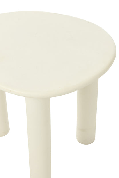 Bijzettafel Bali Wit Small J-Line - Bijzettafel - J-Line - livinglovely.nl