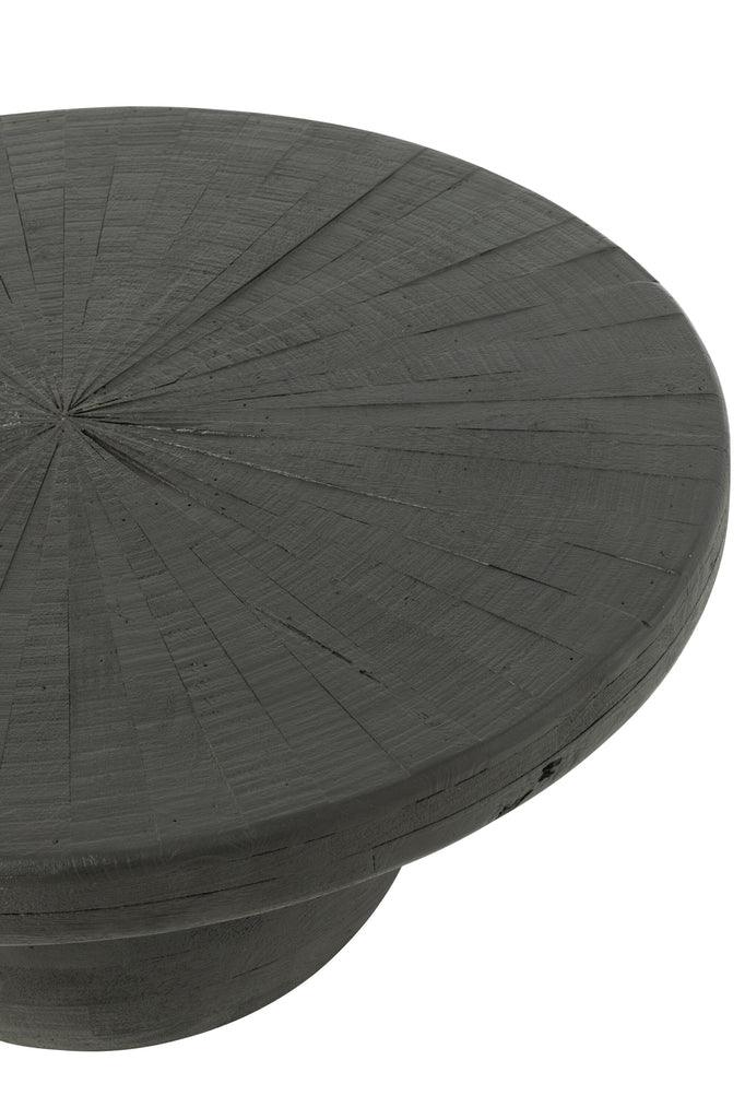 Bijzettafel Bol Shanil Hout Zwart - Bijzettafel - J-Line - livinglovely.nl