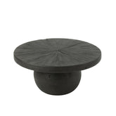 Bijzettafel Bol Shanil Hout Zwart - Bijzettafel - J-Line - livinglovely.nl