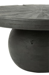 Bijzettafel Bol Shanil Hout Zwart - Bijzettafel - J-Line - livinglovely.nl