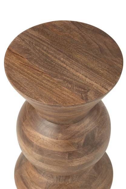 Bijzettafel Candy Mango Hout Bruin - Bijzettafel - J-Line - livinglovely.nl
