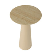 Bijzettafel Column Kegel Metaal Ecru/Beige