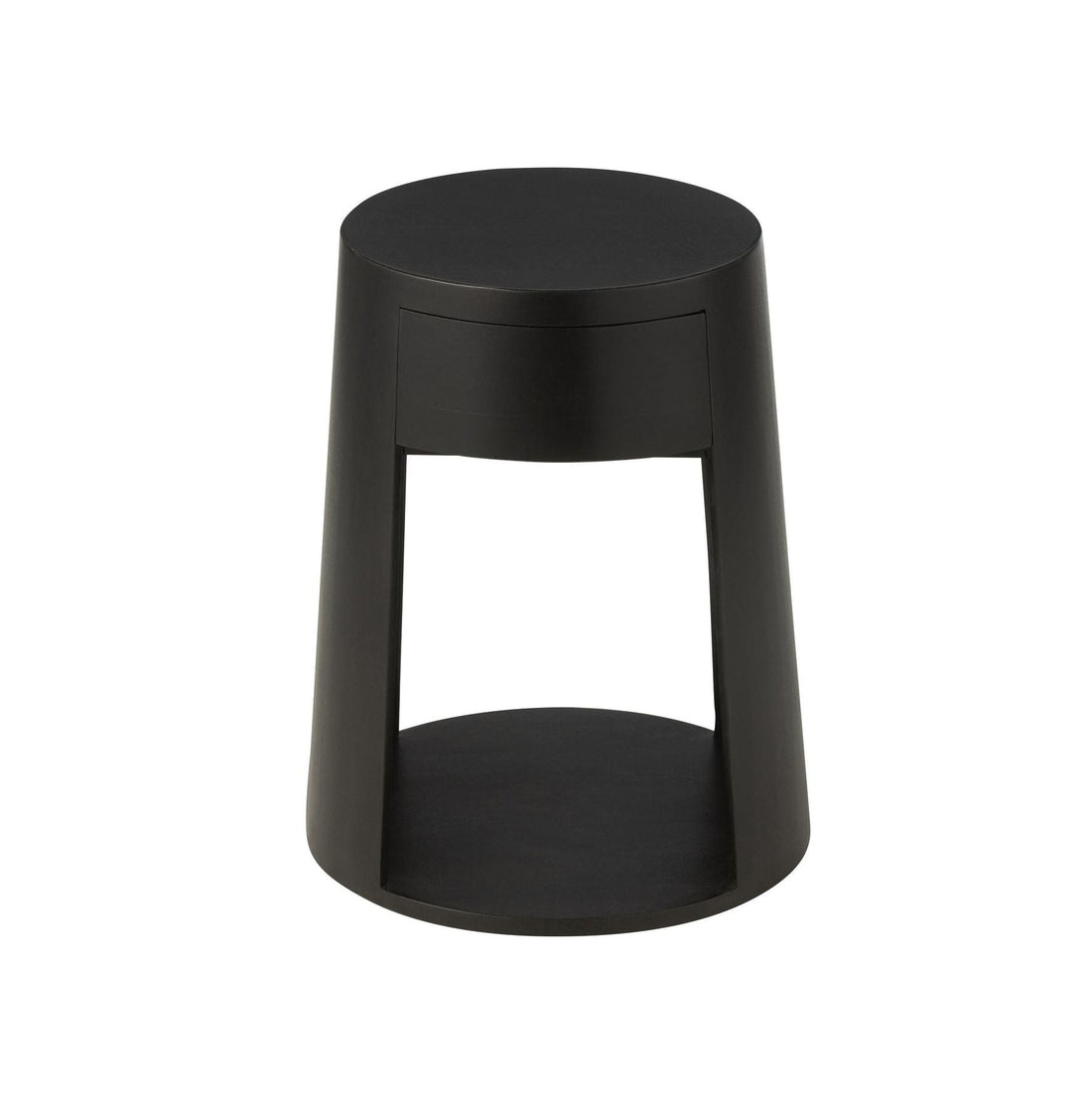 Bijzettafel Drawn Mango Hout/Mdf Zwart J-Line