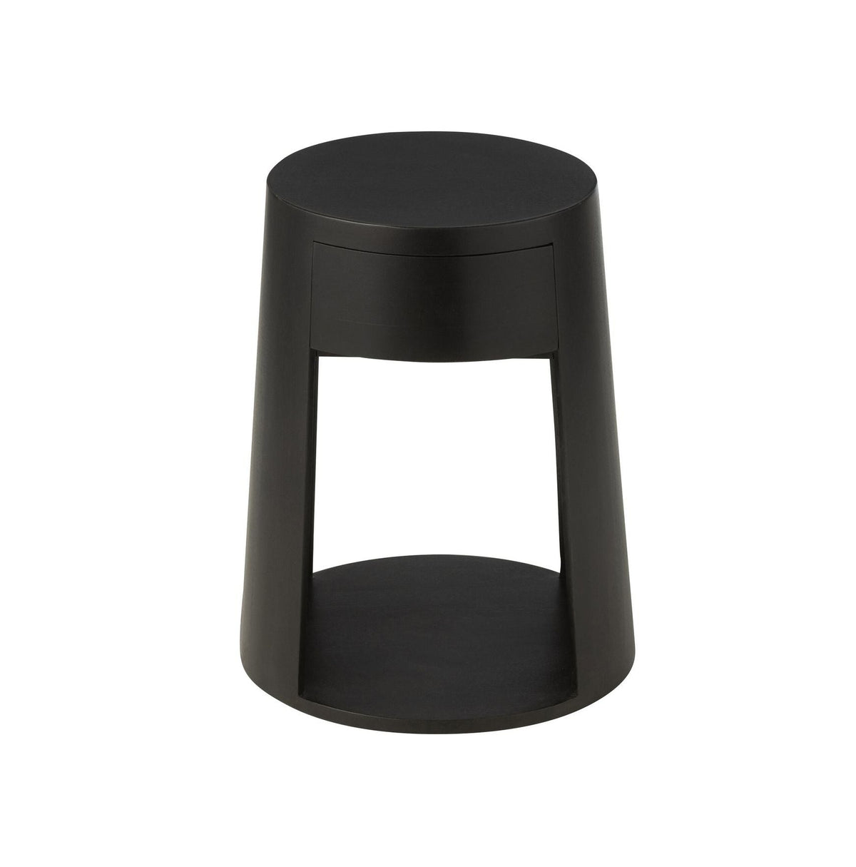 Bijzettafel Drawn Mango Hout/Mdf Zwart J-Line