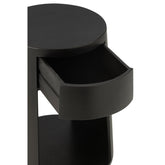 Bijzettafel Drawn Mango Hout/Mdf Zwart J-Line