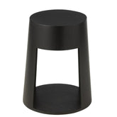 Bijzettafel Drawn Mango Hout/Mdf Zwart - Bijzettafel - J-Line - livinglovely.nl