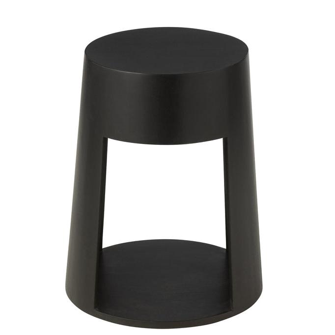 Bijzettafel Drawn Mango Hout/Mdf Zwart - Bijzettafel - J-Line - livinglovely.nl
