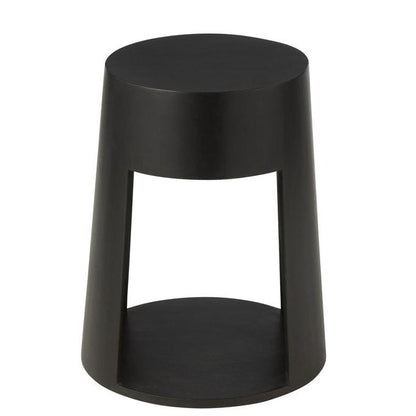 Bijzettafel Drawn Mango Hout/Mdf Zwart - Bijzettafel - J-Line - livinglovely.nl
