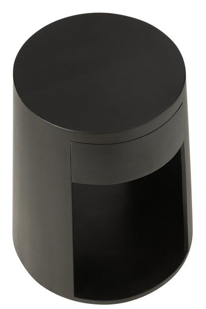 Bijzettafel Drawn Mango Hout/Mdf Zwart - Bijzettafel - J-Line - livinglovely.nl