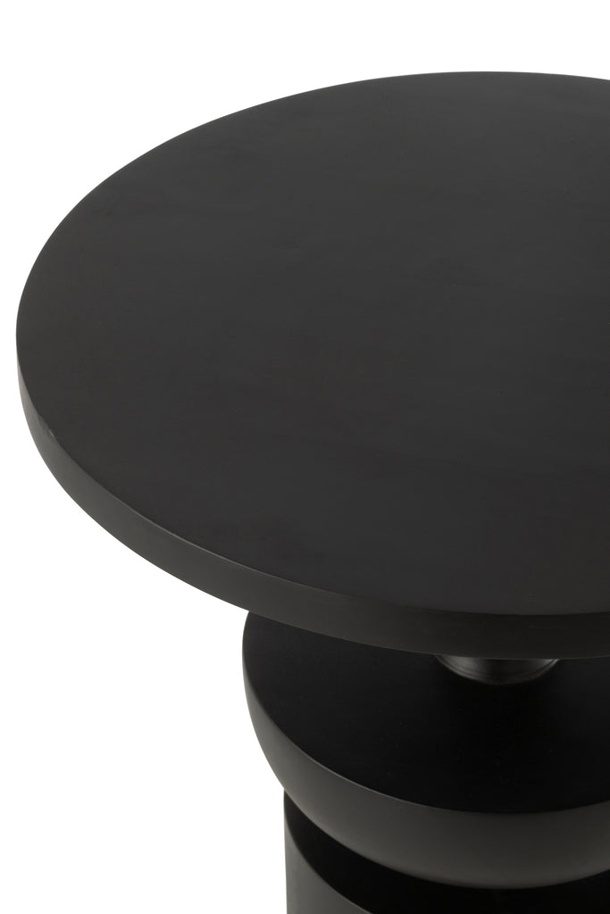 Bijzettafel Goa Mangohout Zwart - Bijzettafel - J-Line - livinglovely.nl