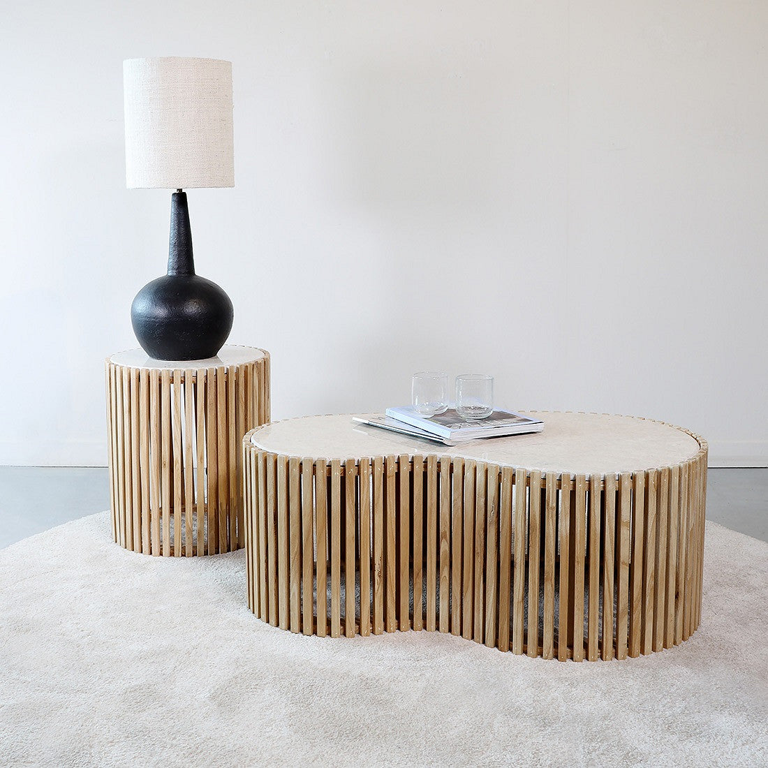 Bijzettafel Infinity Round Raw Materials - Bijzettafel - Raw Materials - livinglovely.nl