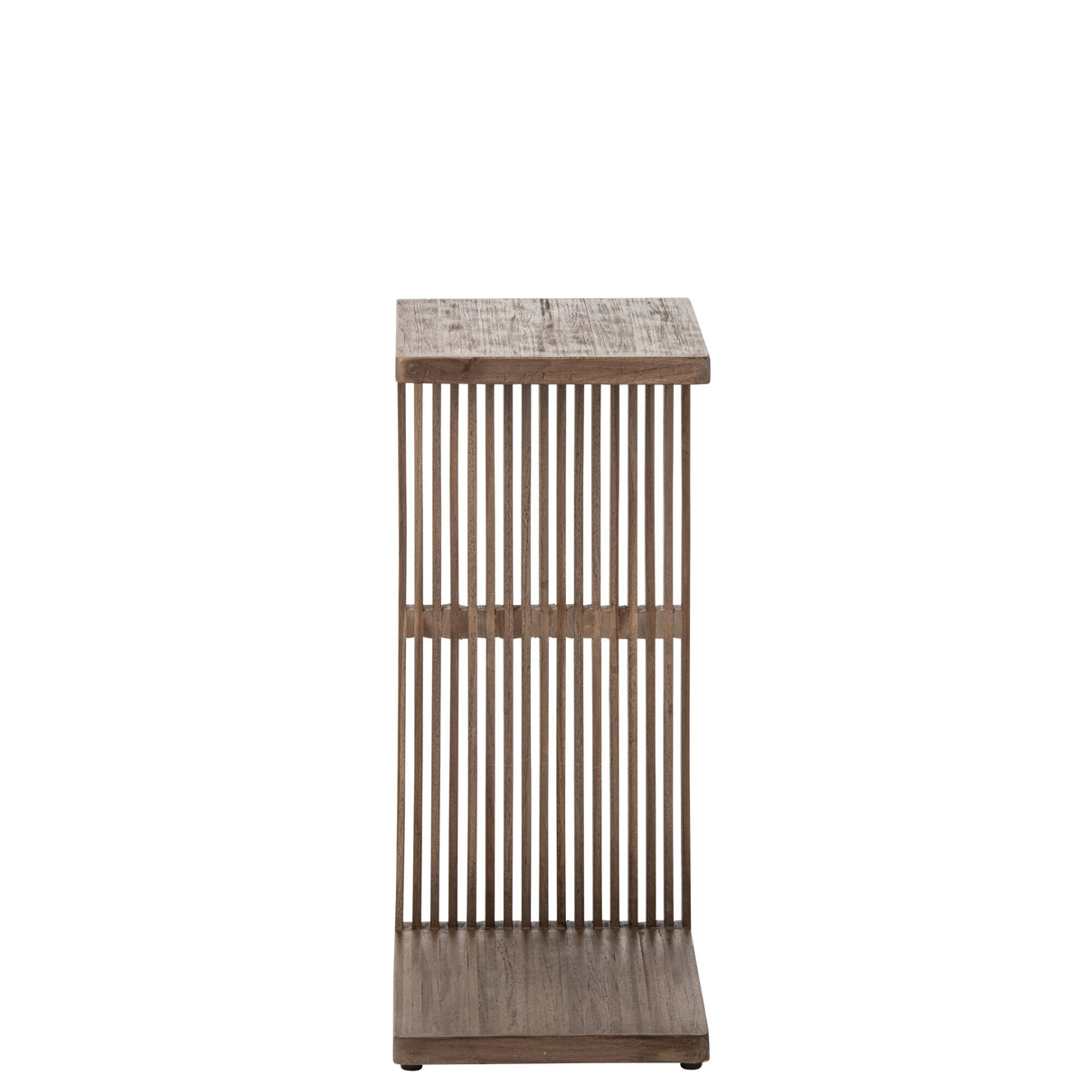 Bijzettafel Latten Gerecycled Hout Donkerbruin J-Line