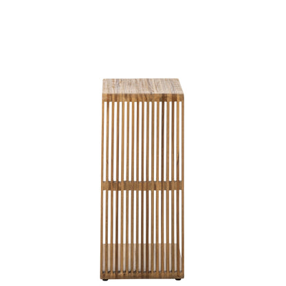 Bijzettafel Latten Gerecycled Hout Naturel J-Line