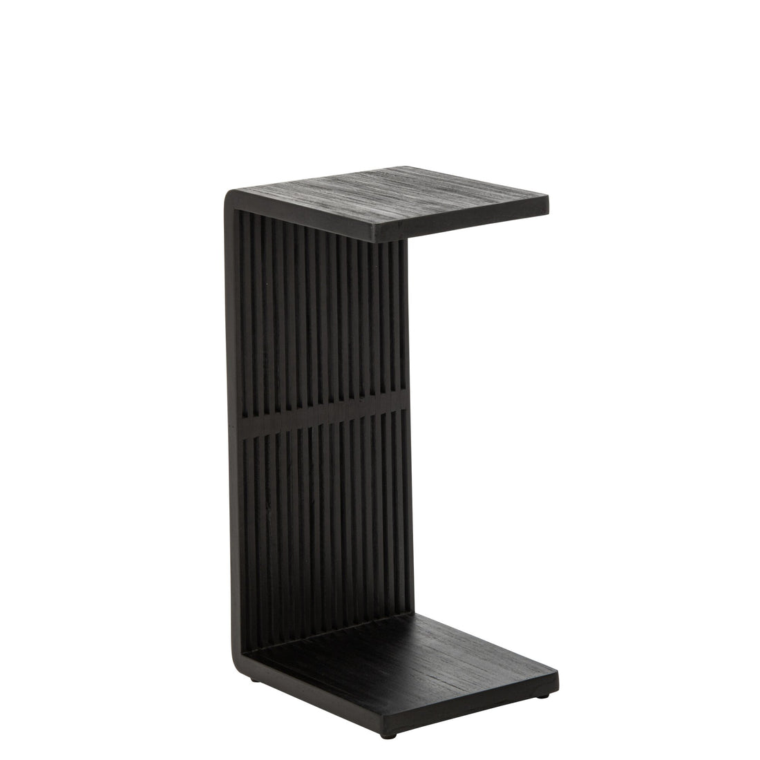 Beistelltisch Latten Recyceltes Holz Schwarz J-Line