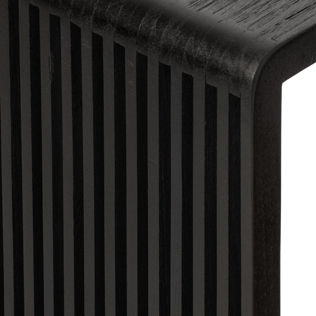 Beistelltisch Latten Recyceltes Holz Schwarz J-Line