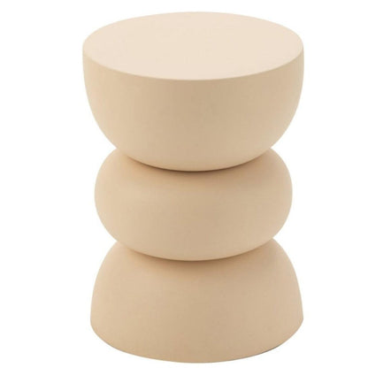 Bijzettafel Lise Ijzer Beige - Bijzettafel - J-Line - livinglovely.nl