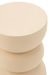 Bijzettafel Lise Ijzer Beige - Bijzettafel - J-Line - livinglovely.nl