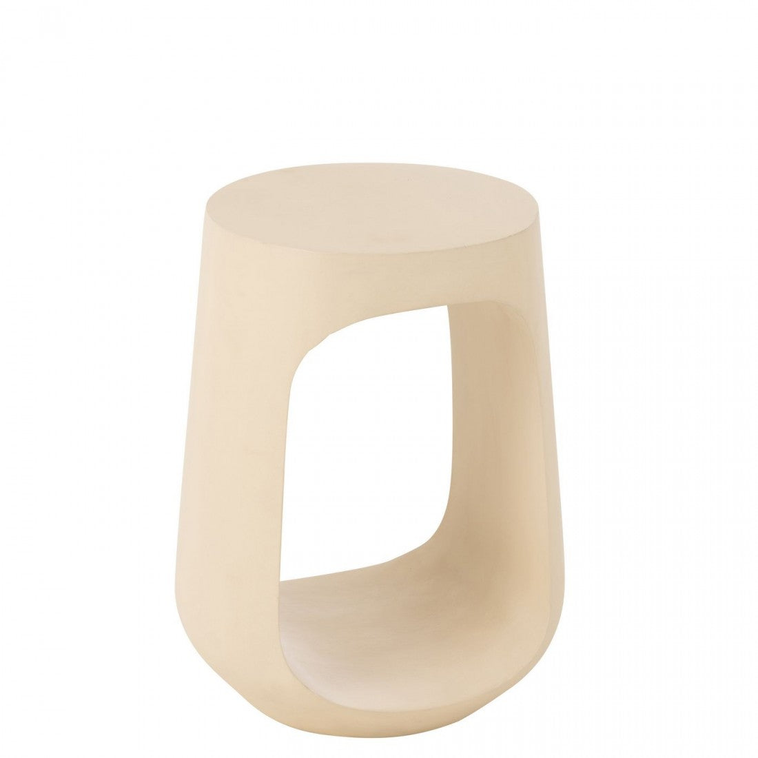 Bijzettafel Mangohout Wit - Bijzettafel - J-Line - livinglovely.nl