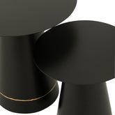 Bijzettafel Metaal Zwart/Goudkleurig Set van 2 J-Line - Bijzettafel - J-Line - livinglovely.nl