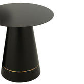 Bijzettafel Metaal Zwart/Goudkleurig Set van 2 J-Line - Bijzettafel - J-Line - livinglovely.nl