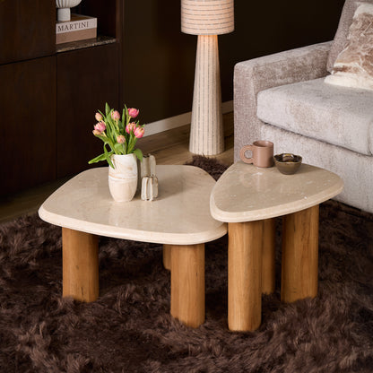 Bijzettafel Nuvé 60cm van Starfurn in een sfeervolle woonhoek bij een fauteuil