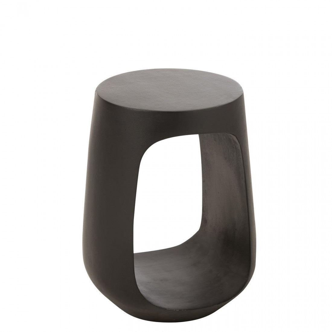 Bijzettafel Pod Gerecycleerd Hout Zwart - Bijzettafel - J-Line - livinglovely.nl