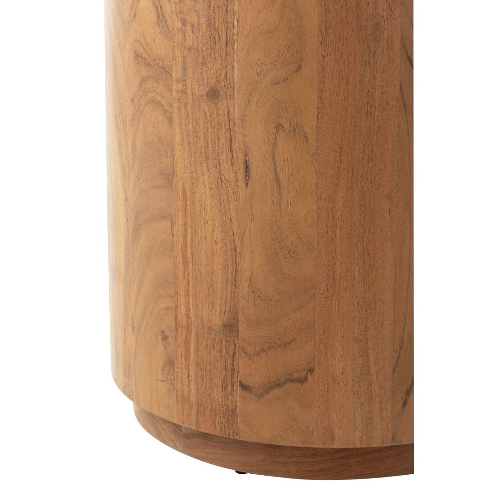 Bijzettafel Rond Acacia Hout/Mdf Naturel J-Line
