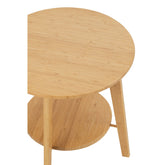 Bijzettafel Rond Bamboe Naturel Small