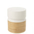 Bijzettafel Rond Bamboe Wit/Naturel - Bijzettafel - J-Line - livinglovely.nl
