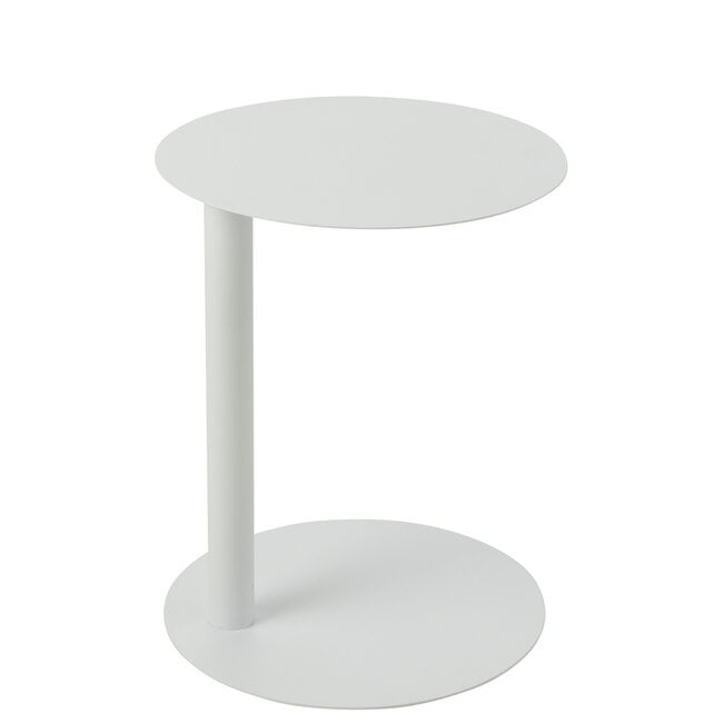 Bijzettafel Rond Metaal Wit J-Line