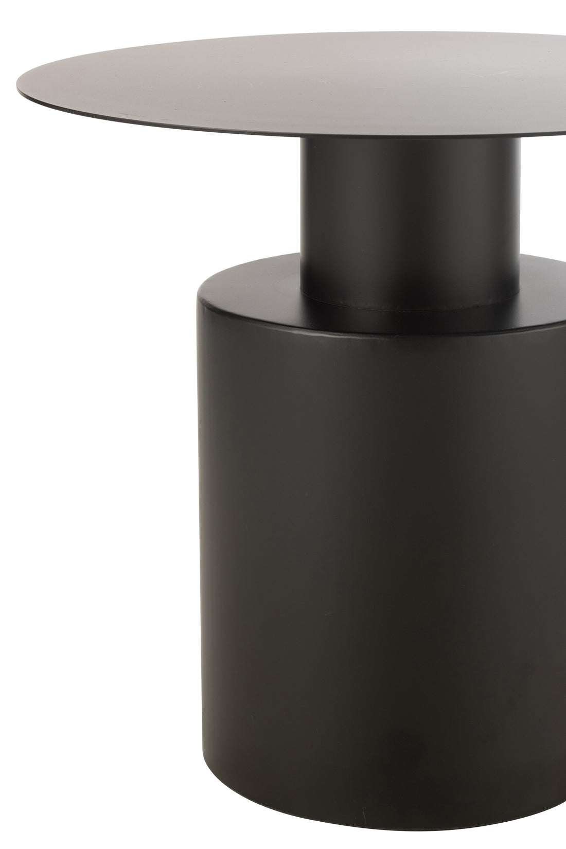Bijzettafel Rond Metaal Zwart - Bijzettafel - J-Line - livinglovely.nl