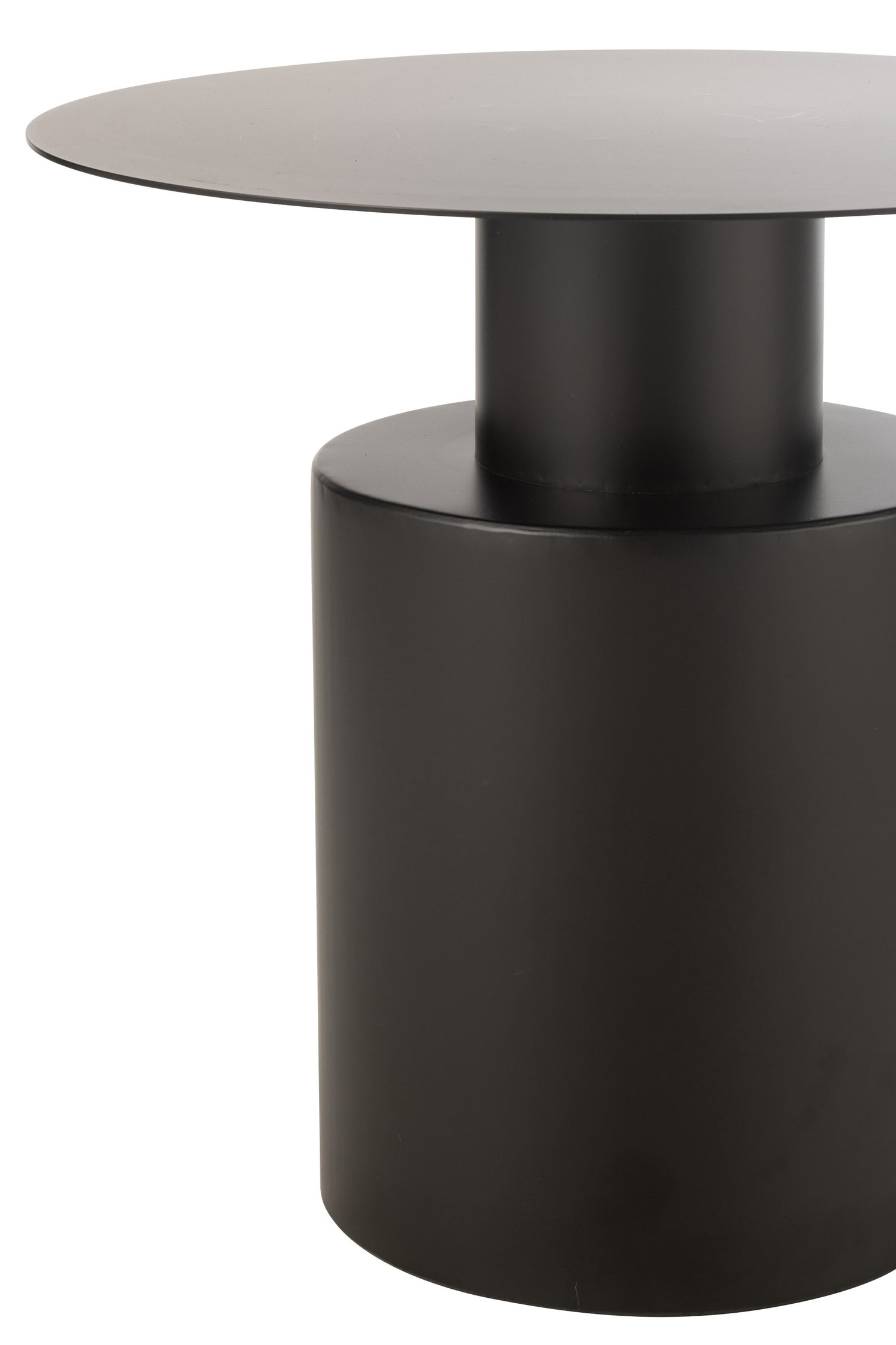 Bijzettafel Rond Metaal Zwart - Bijzettafel - J-Line - livinglovely.nl